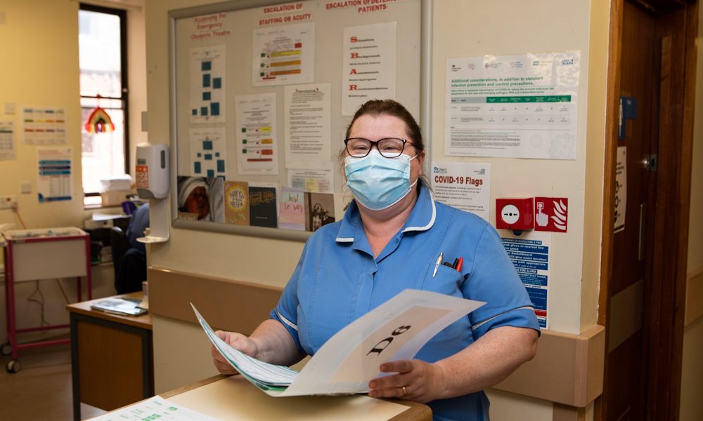 A nurse on a ward.