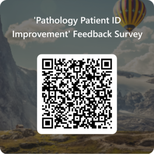 QR code for pathology patient feedback survey