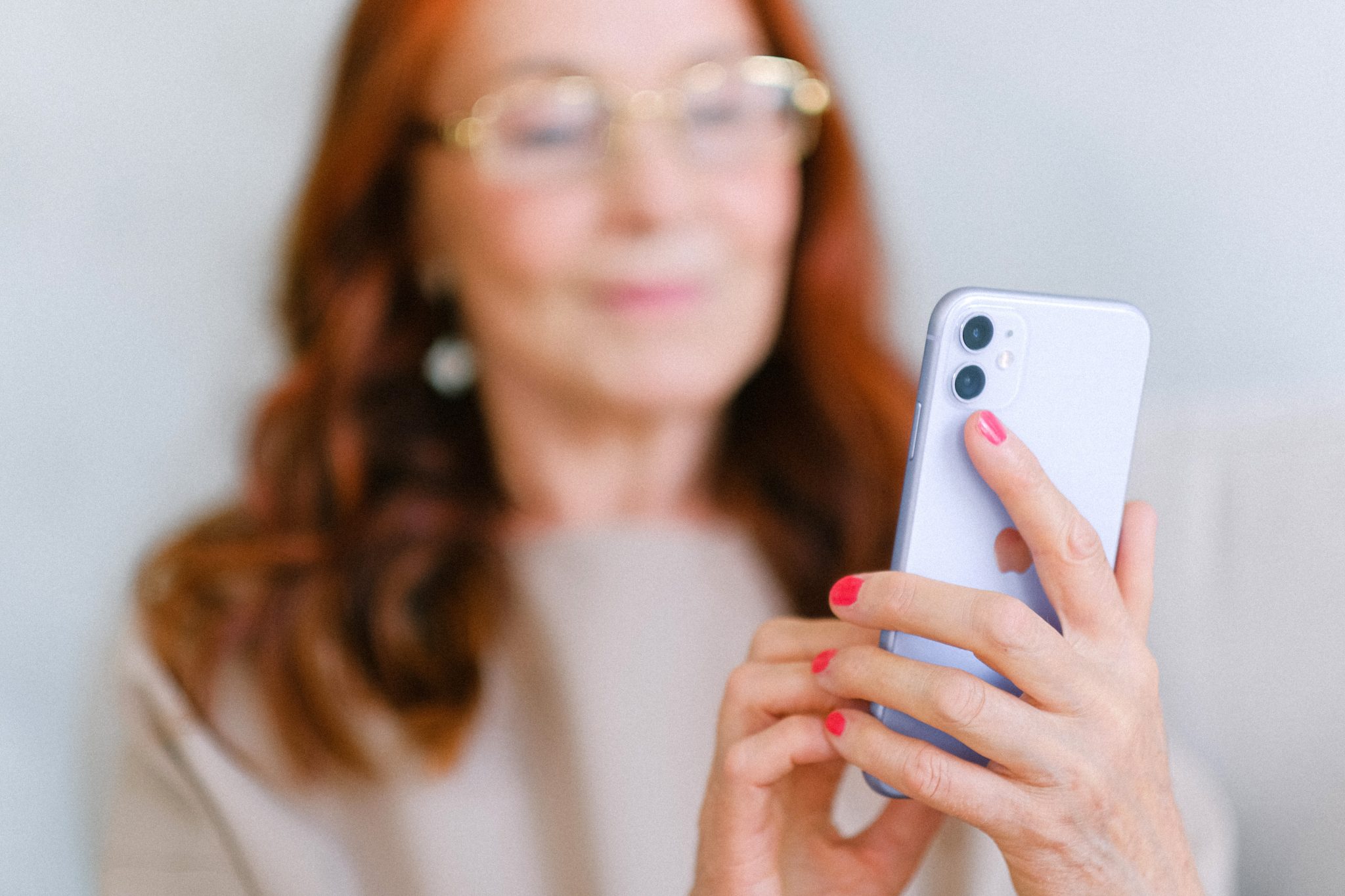 Woman using her mobile phone