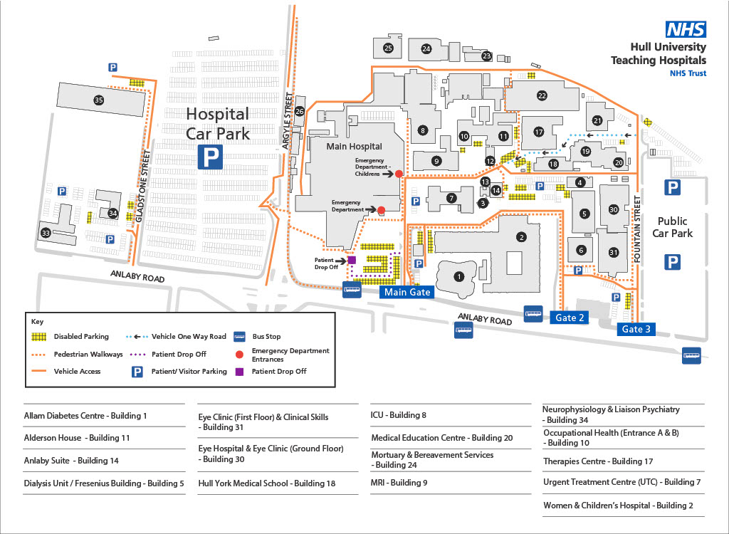 site map of Hull Royal