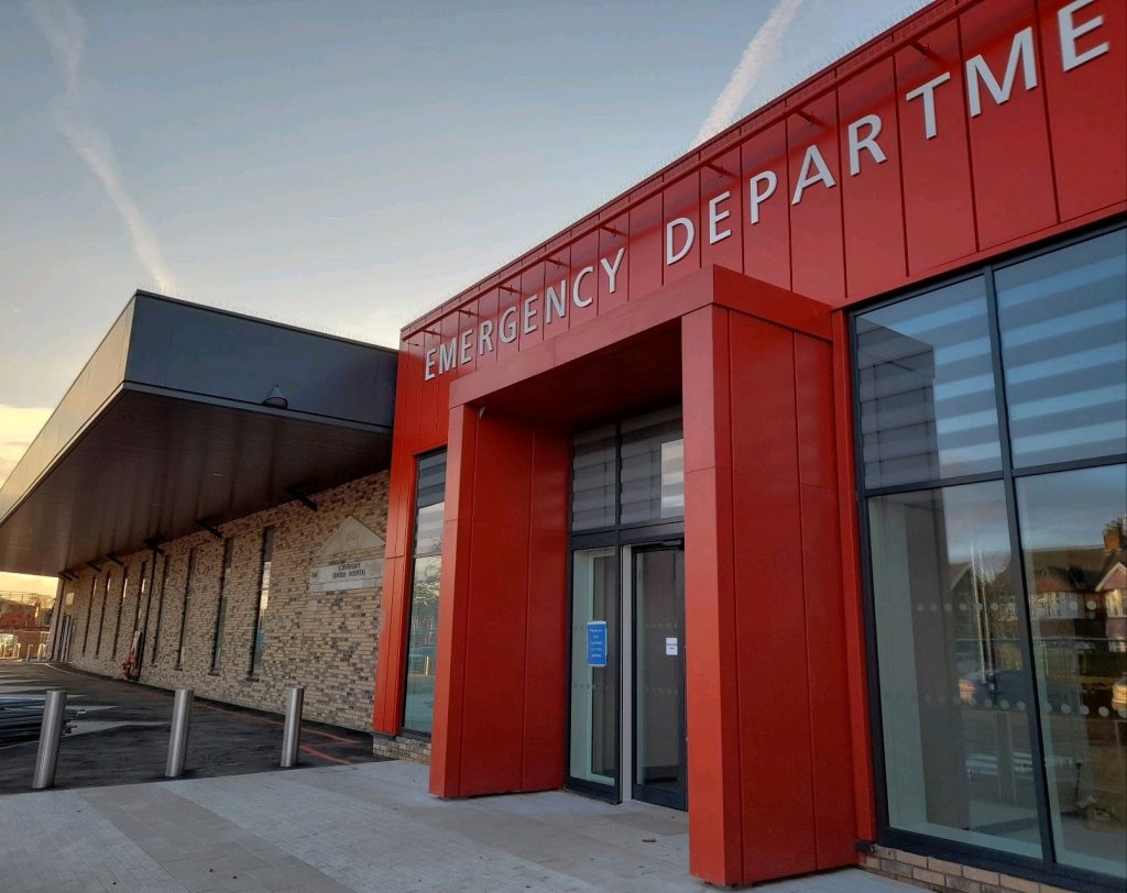 The main entrance to our new Scunthorpe Emergency Department