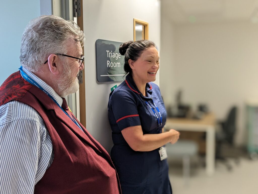 Group Chief Delivery Officer Shaun Stacey and Emergency and Acute Care Matron Lisa Norcup