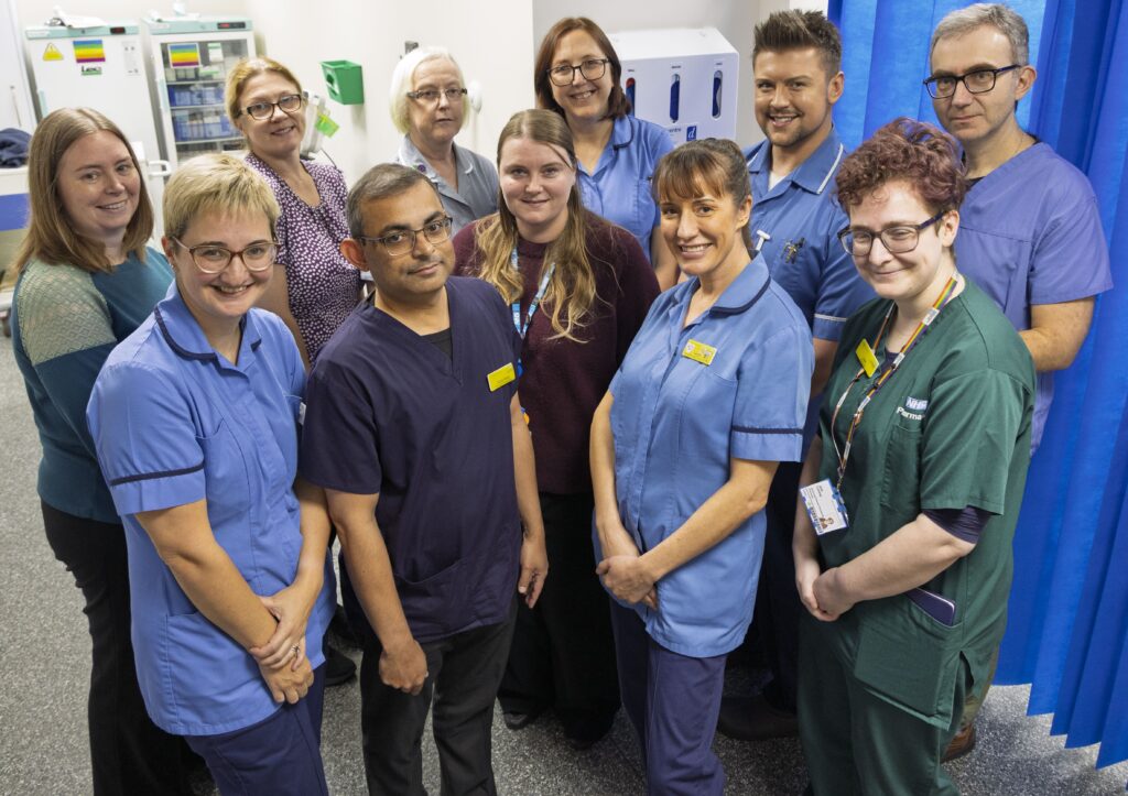 Clinical staff in a hospital setting