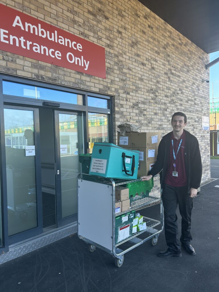 Project Search intern Jake has excelled while working with our Portering team