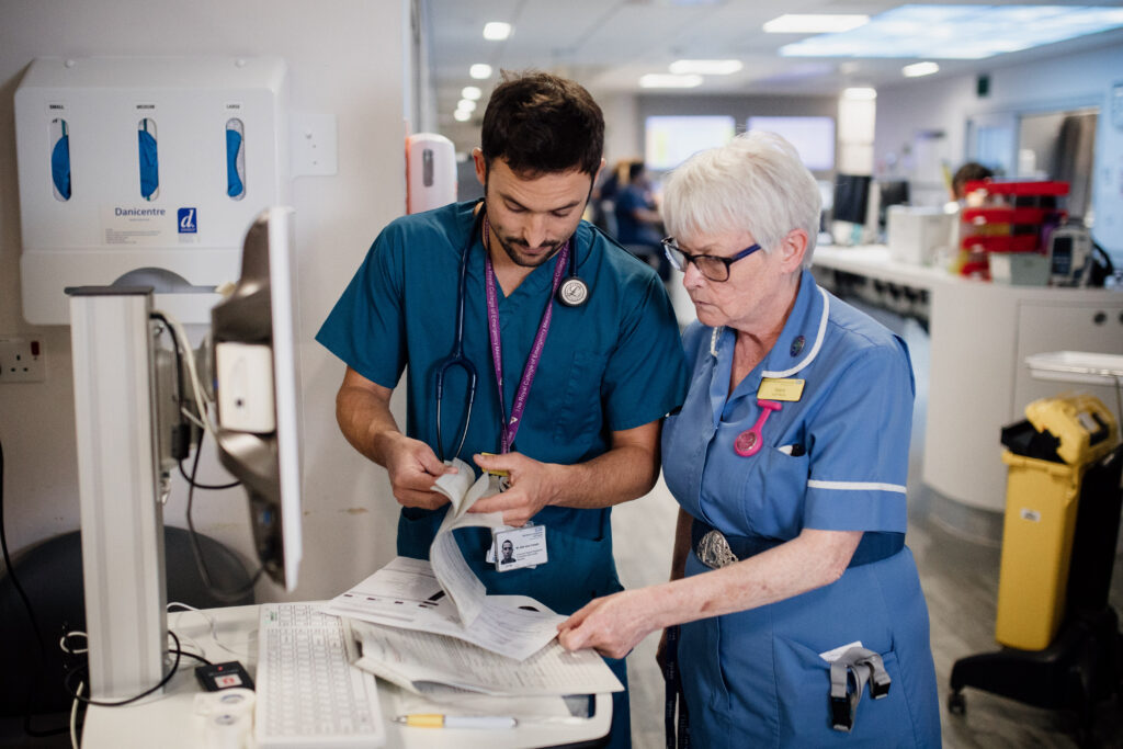 The Diana, Princess of Wales Hospital Emergency Department teams hard at work