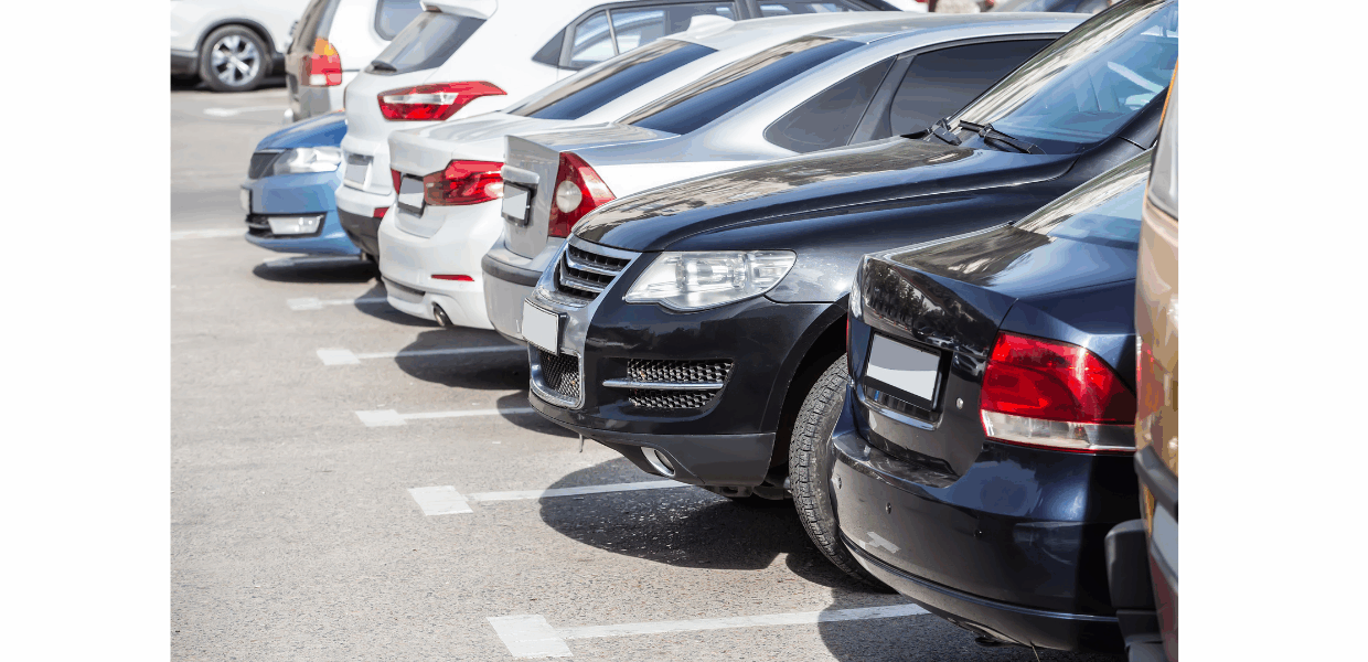 cars parked