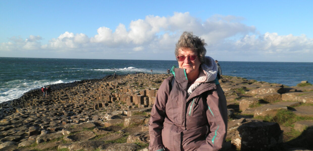 A woman stood at Giant's Causeway
