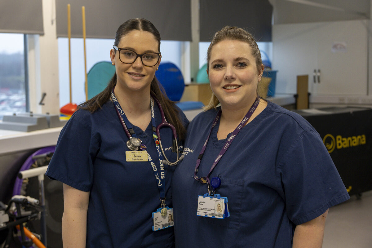 Physiotherapist Jenna Ellis and Senior Occupational Therapist Jen Ross