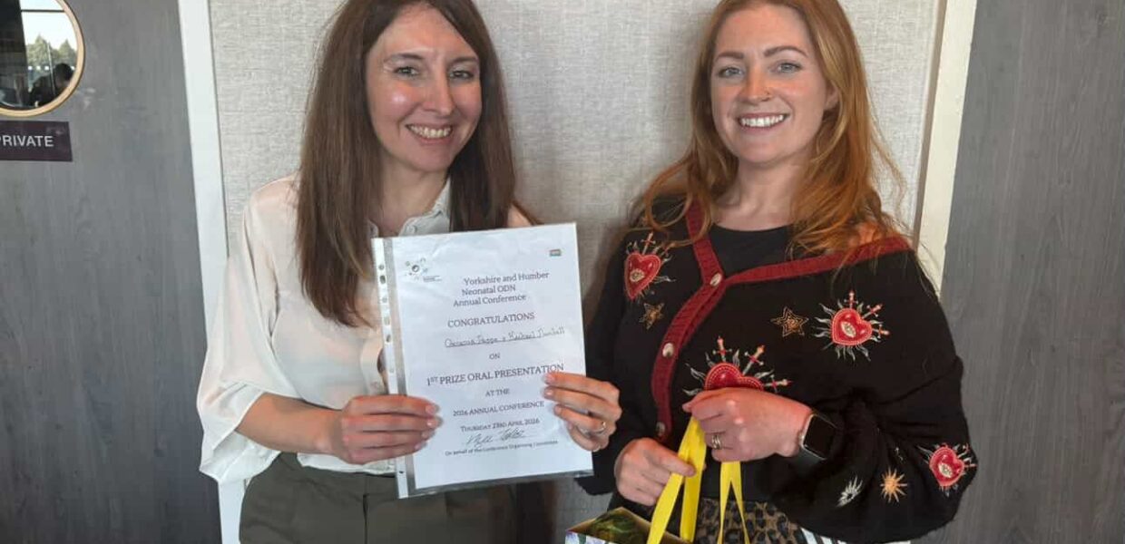 The NICU team with their award