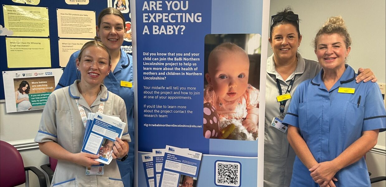 BaBi: Scunthorpe (L-R) Ella McHugh (Midwifery Support Worker). Jodie Allen (Midwife), Emma Masterman (Midwifery Support Worker) & Colleen Gaynor (Midwife) of Town team.
