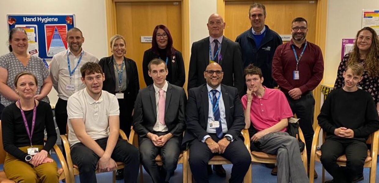 A group shot of the Estates and Facilities team and the Project Search students.