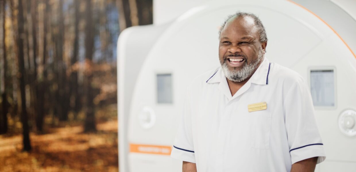 A member of staff smiles in one of our diagnostic units