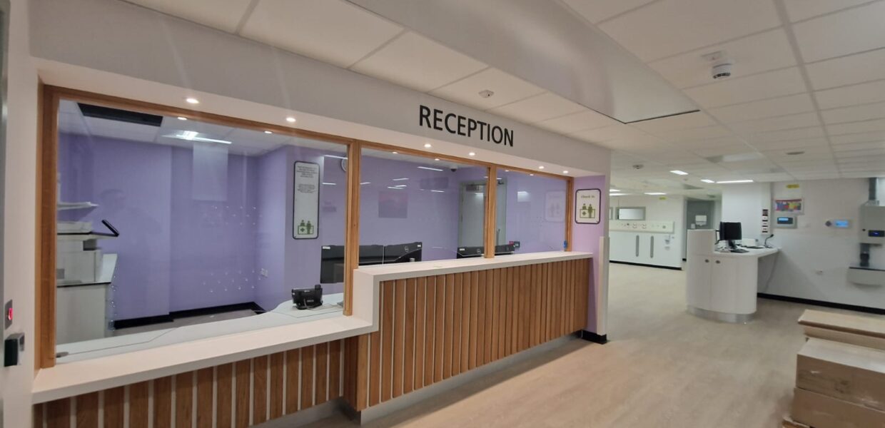 The reception area of our new Same Day Emergency Care (SDEC) and Integrated Acute Assessment units at Grimsby Hospital